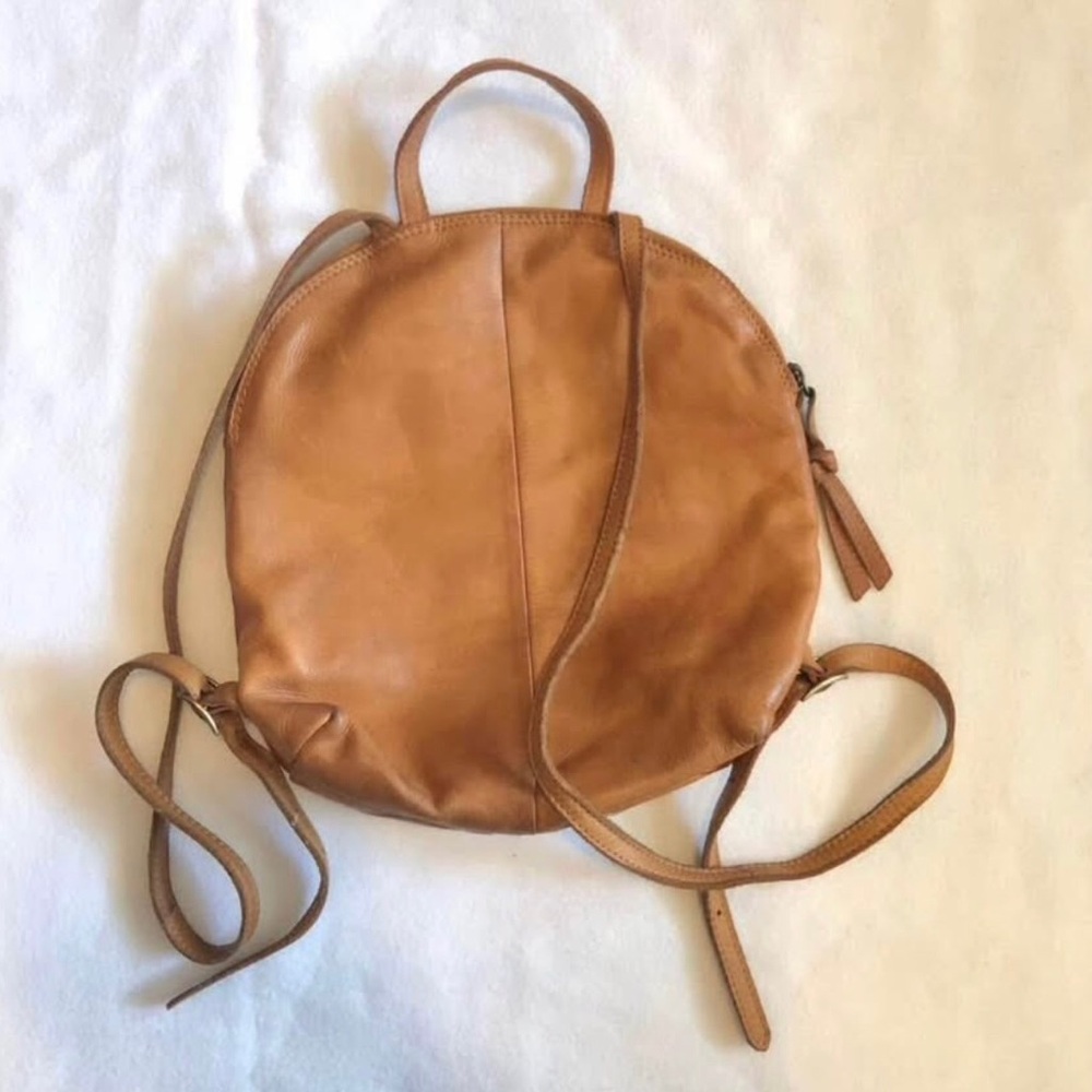 Margot New York Soft Tan Leather Backpack - Picture 5 of 10